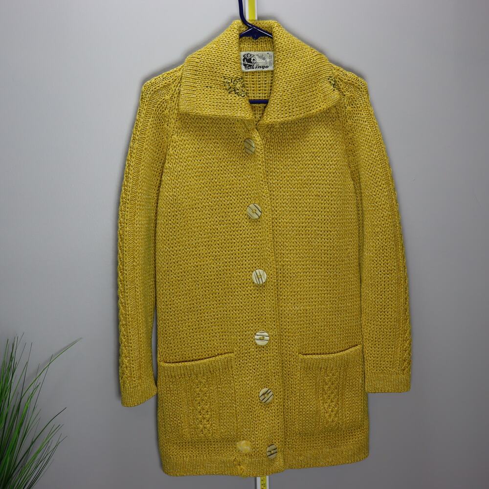 Vintage Inuit Handmade Wool Cardigan Sweater M NWT Canada Heritage